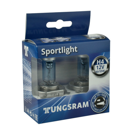 Żarówka samochodowa H4 Tungsram SportLight Bluish +50% - 2szt